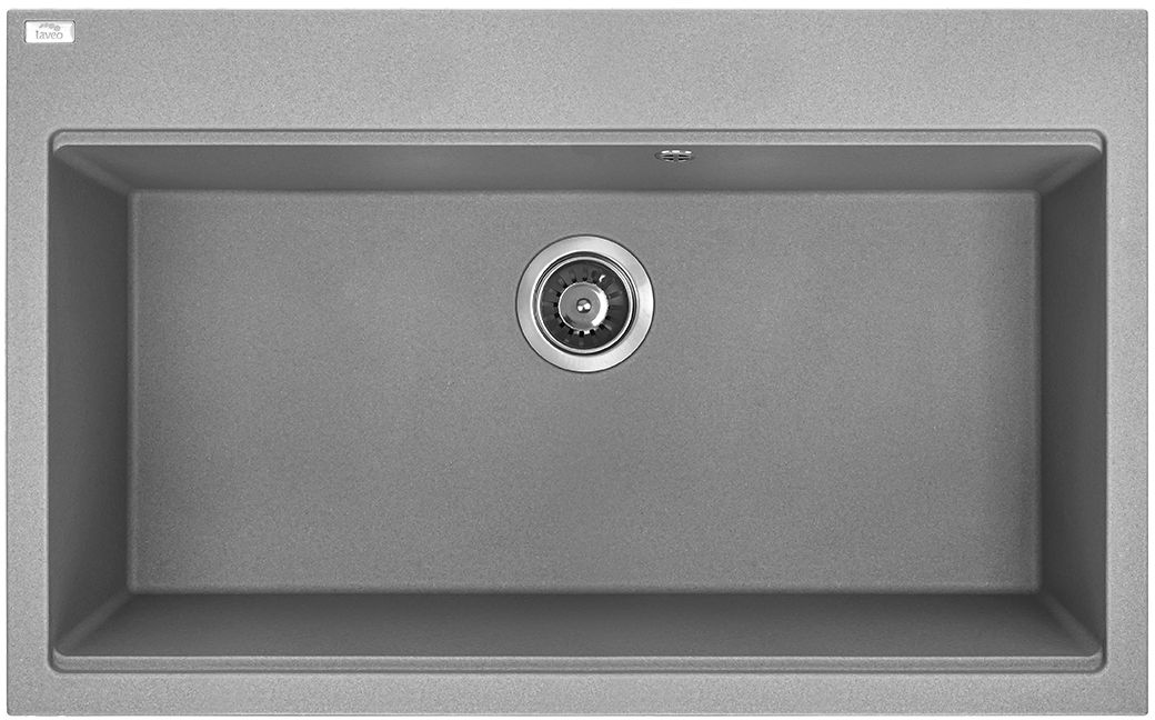Laveo Tau fregadero de granito 80x50 cm gris/grafito/ónix SBT5108