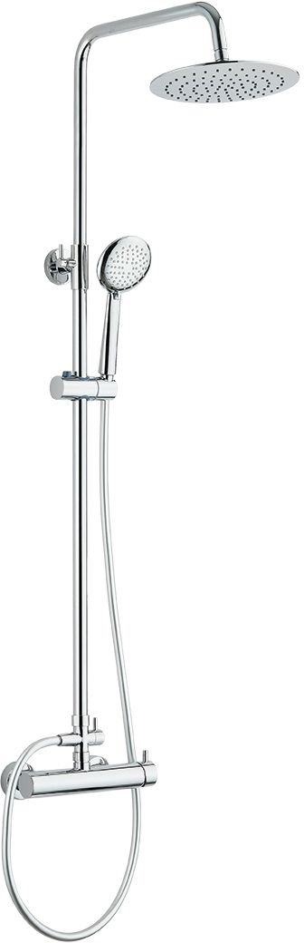 Kuchinox Nortes conjunto de ducha a pared con rociador con efecto lluvia cromo PKN00OB