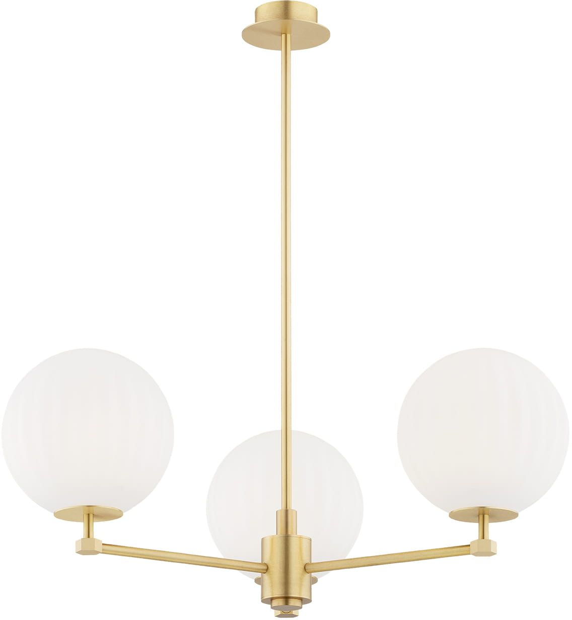 Argon Paloma lámpara colgante 3x7 W blanco-latón 6307