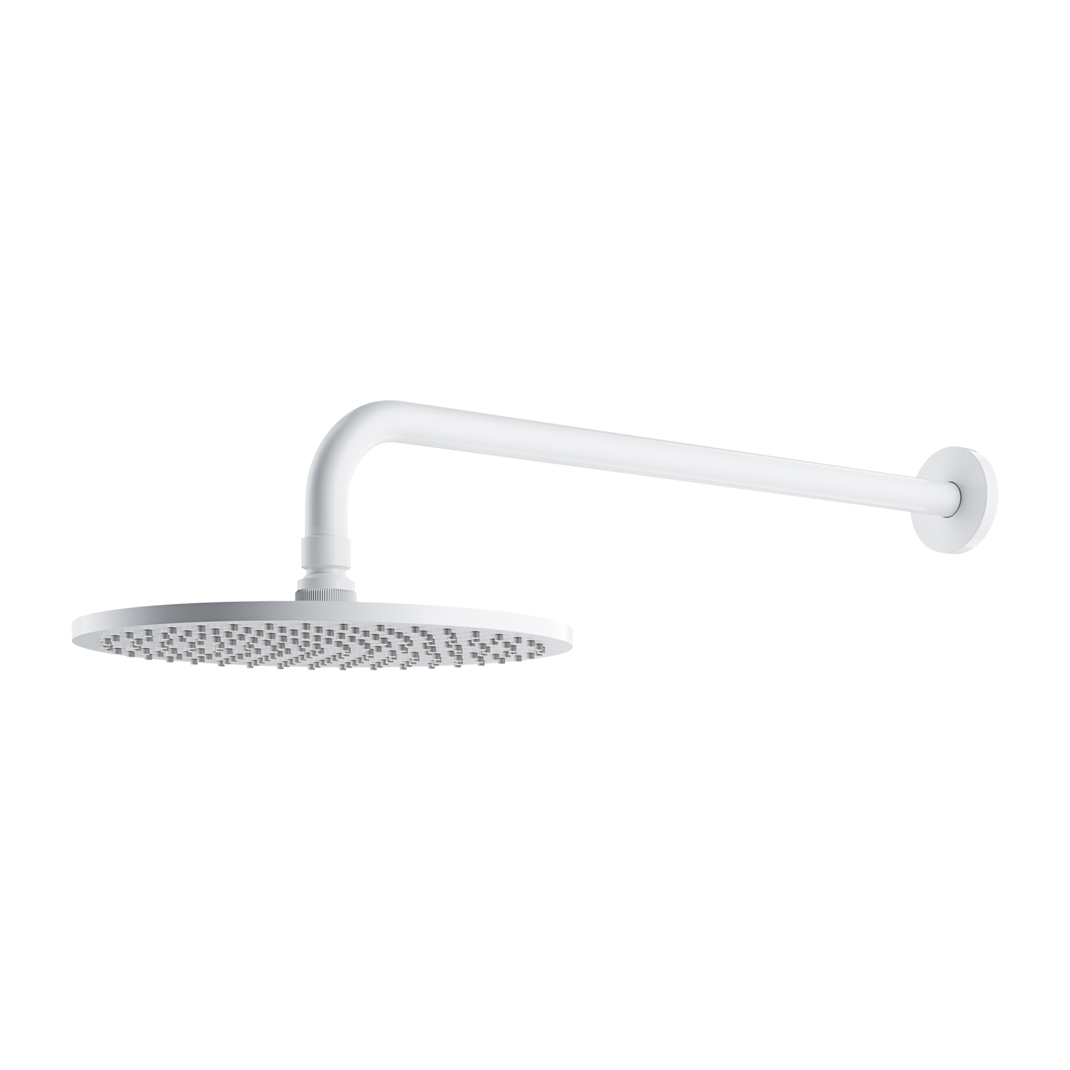 Omnires SlimLine brazo de ducha con efecto lluvia 25.4x25.4 cm circular blanco WGSET1WM