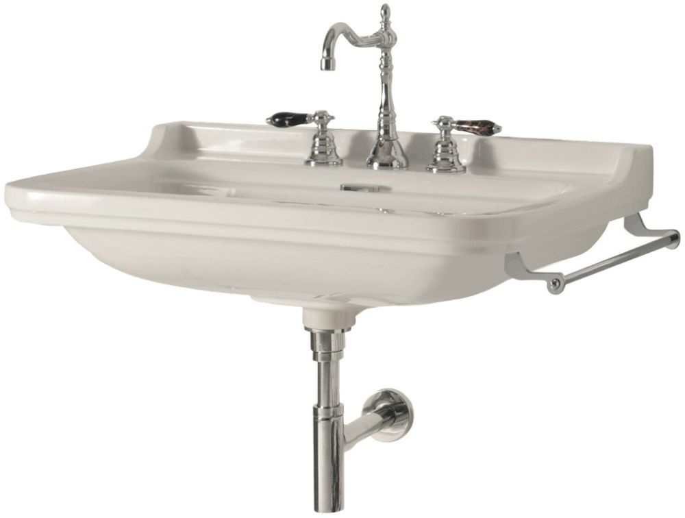 Kerasan Waldorf lavabo 60x55 cm rectangular clásico blanco 4140K3