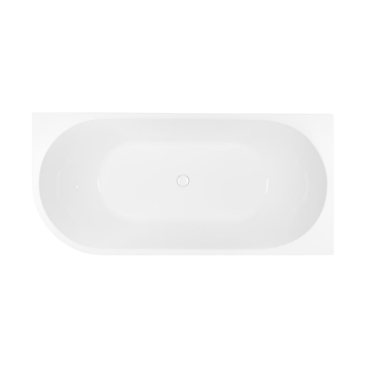 Conjunto bañera de esquina Oltens Delva 11001000, embellecedor de tapón Oltens 09002000