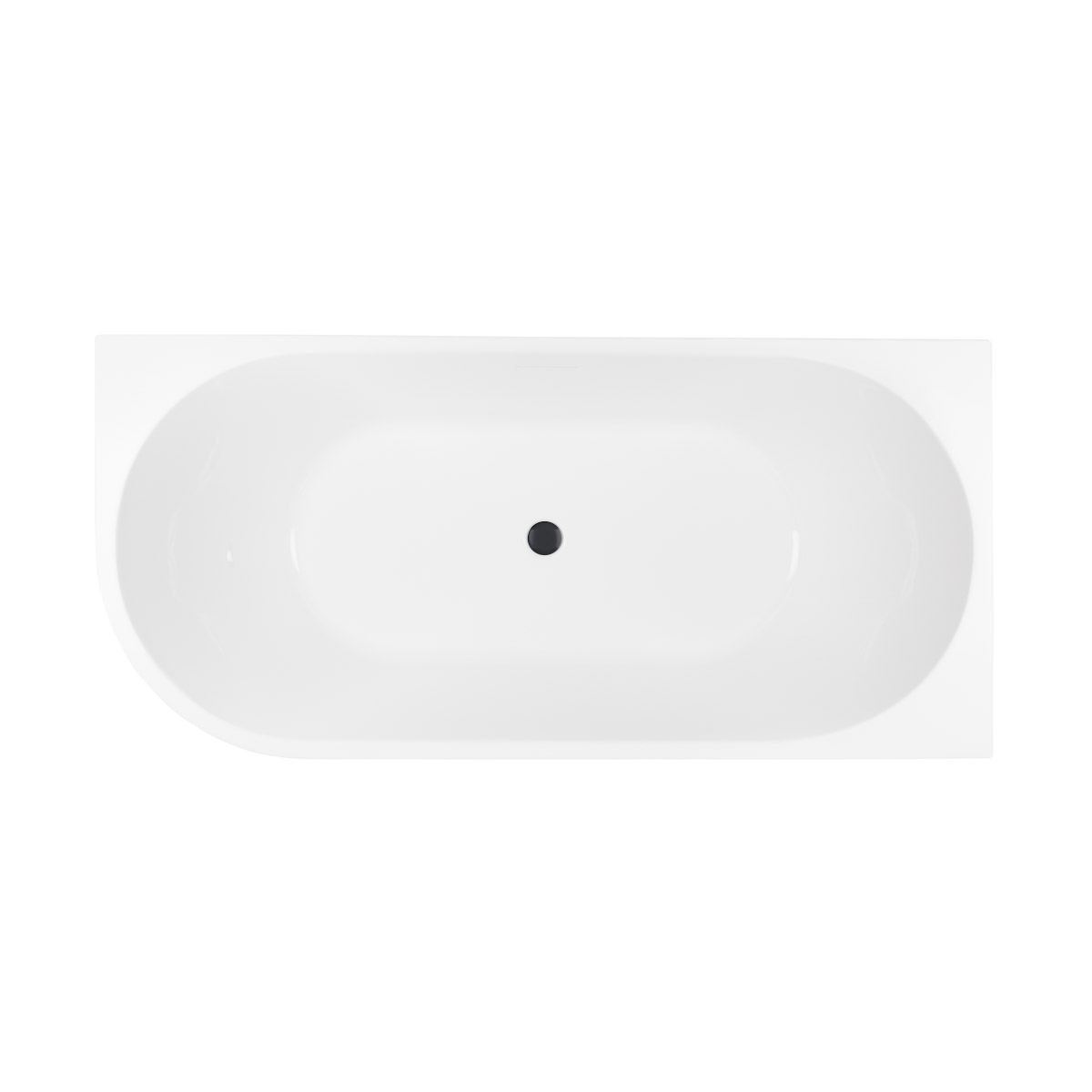 Conjunto bañera de esquina Oltens Delva 11001000, embellecedor de tapón Oltens 09002300