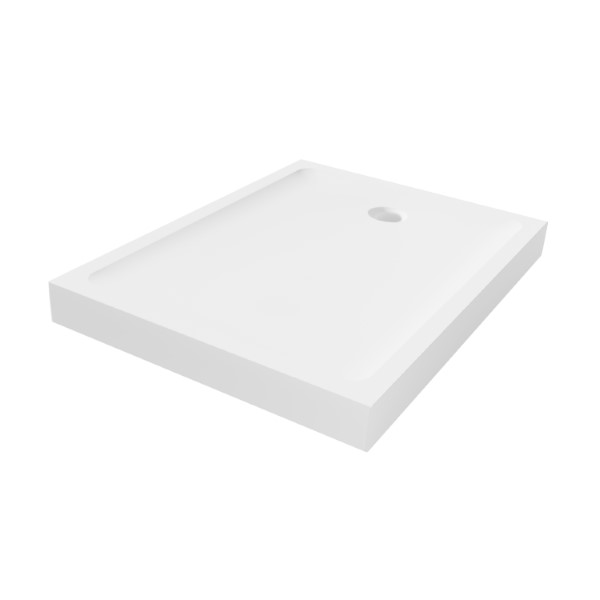 New Trendy Mild plato de ducha rectangular 90x80 cm blanco B-0611