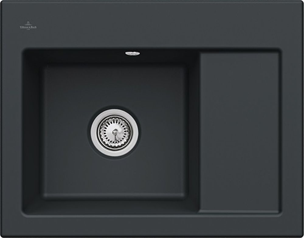 Villeroy & Boch Subway fregadero de cerámica 65x51 cm negro 331201R7