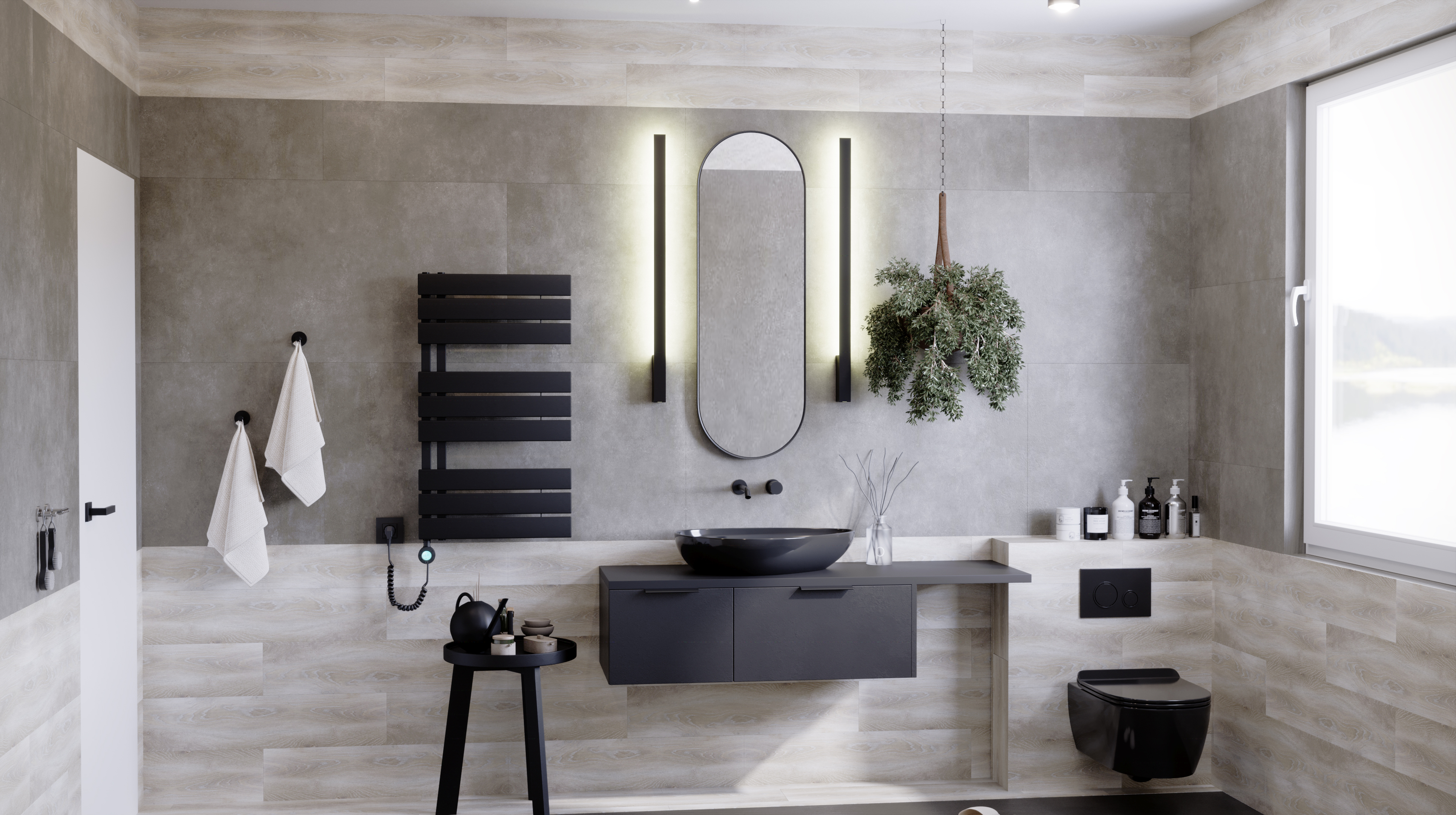 Conjunto radiador eléctrico Luxrad Nobile Elektro NOB870500S040ERG, varilla calefactora Luxrad GLX GLX300CZ