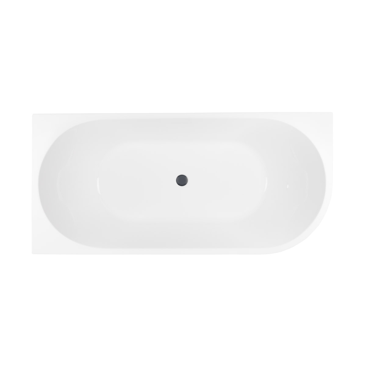 Conjunto bañera de esquina Oltens Delva 11007000, embellecedor de tapón Oltens 09002400