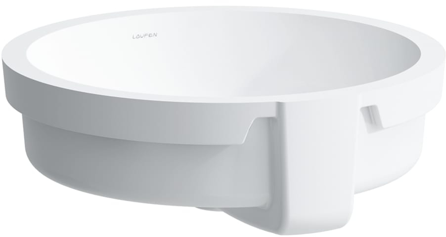 Laufen Living City lavabo 40x40 cm circular bajo encimera blanco brillante H8134380001091
