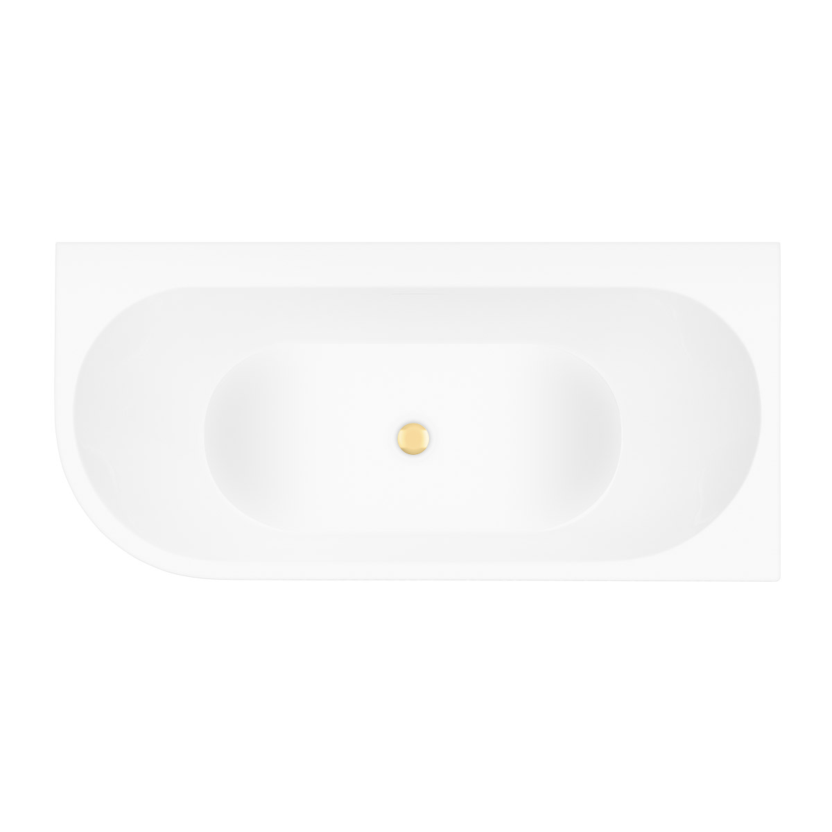 Conjunto bañera de esquina Oltens Hulda 11002000, embellecedor de tapón Oltens 09002800