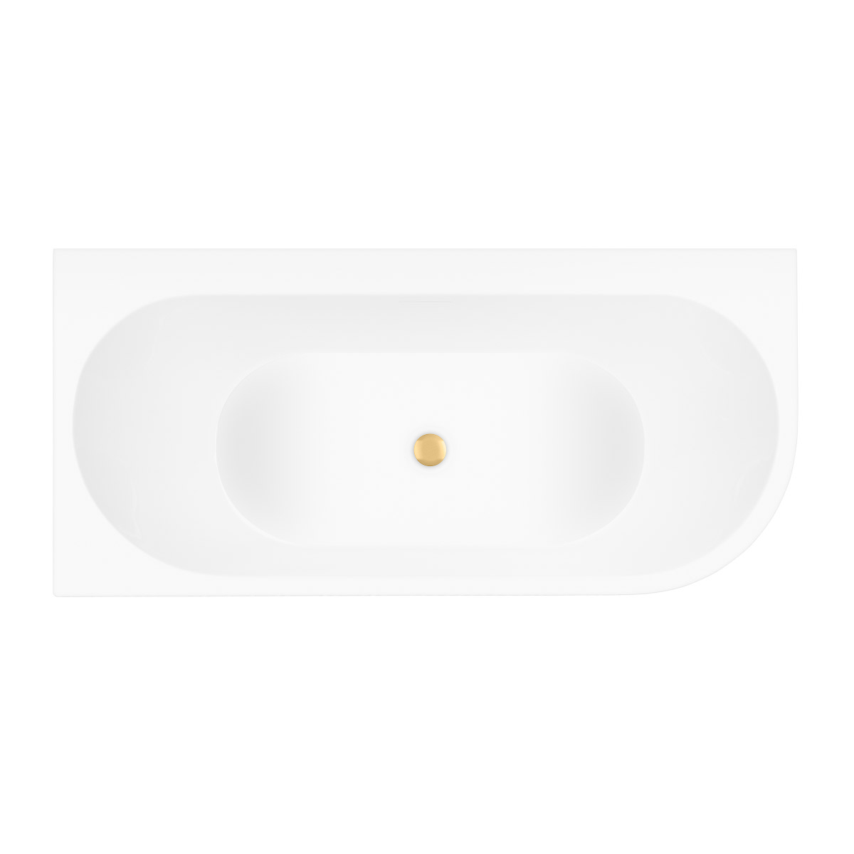 Conjunto bañera de esquina Oltens Hulda 11003000, embellecedor de tapón Oltens 09002810