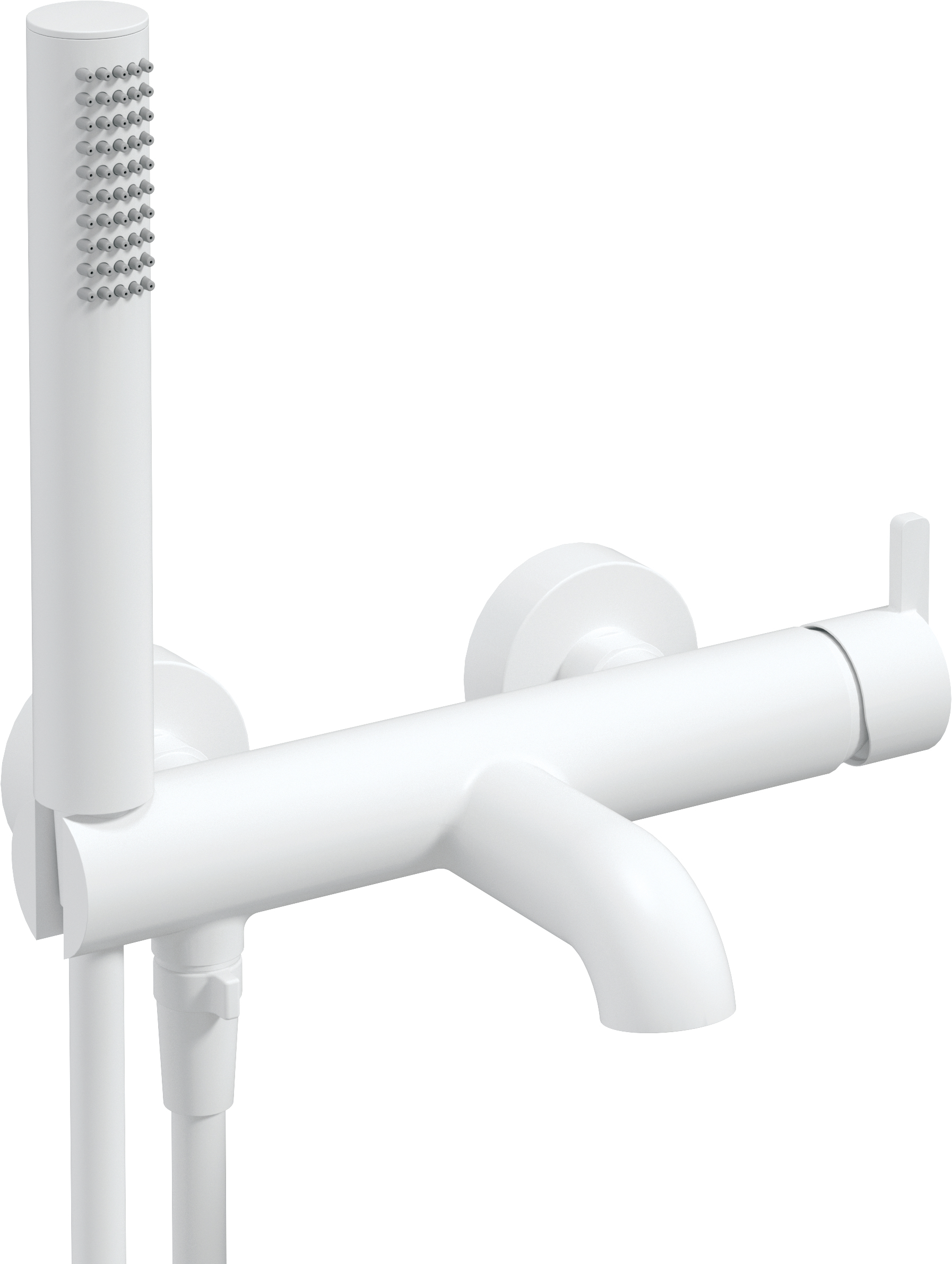 Deante Silia grifo de bañera y ducha a pared blanco BQS_A11M