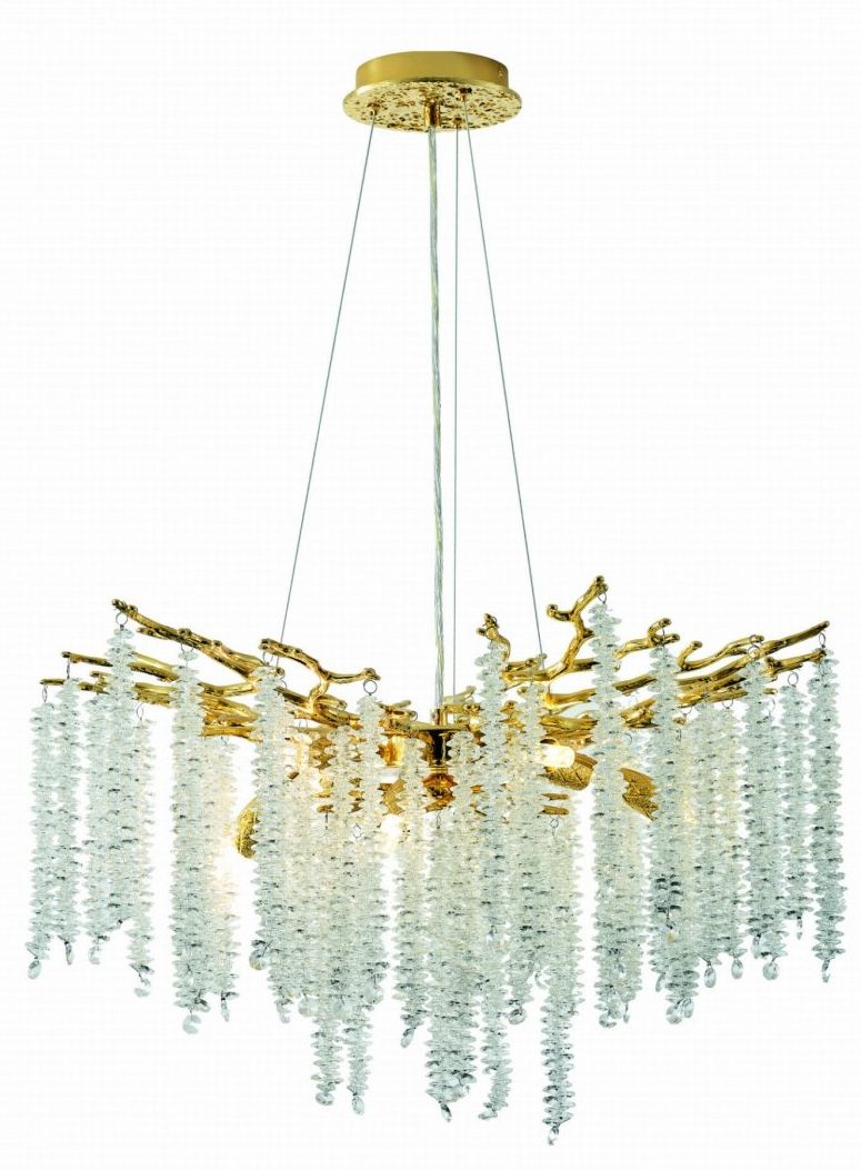 Zuma Line Dijon lámpara colgante x3.5 W transparente-oro MD3720-1-EGN