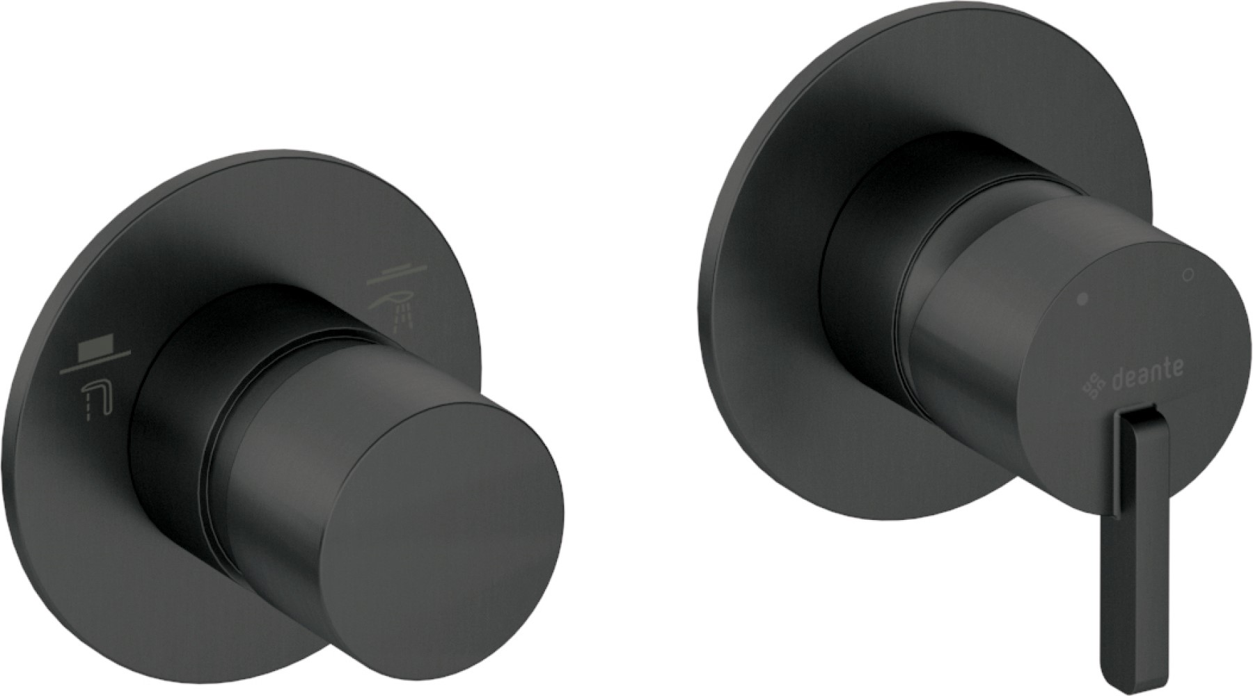 Deante Silia grifo de bañera y ducha empotrado negro BQS_N46P