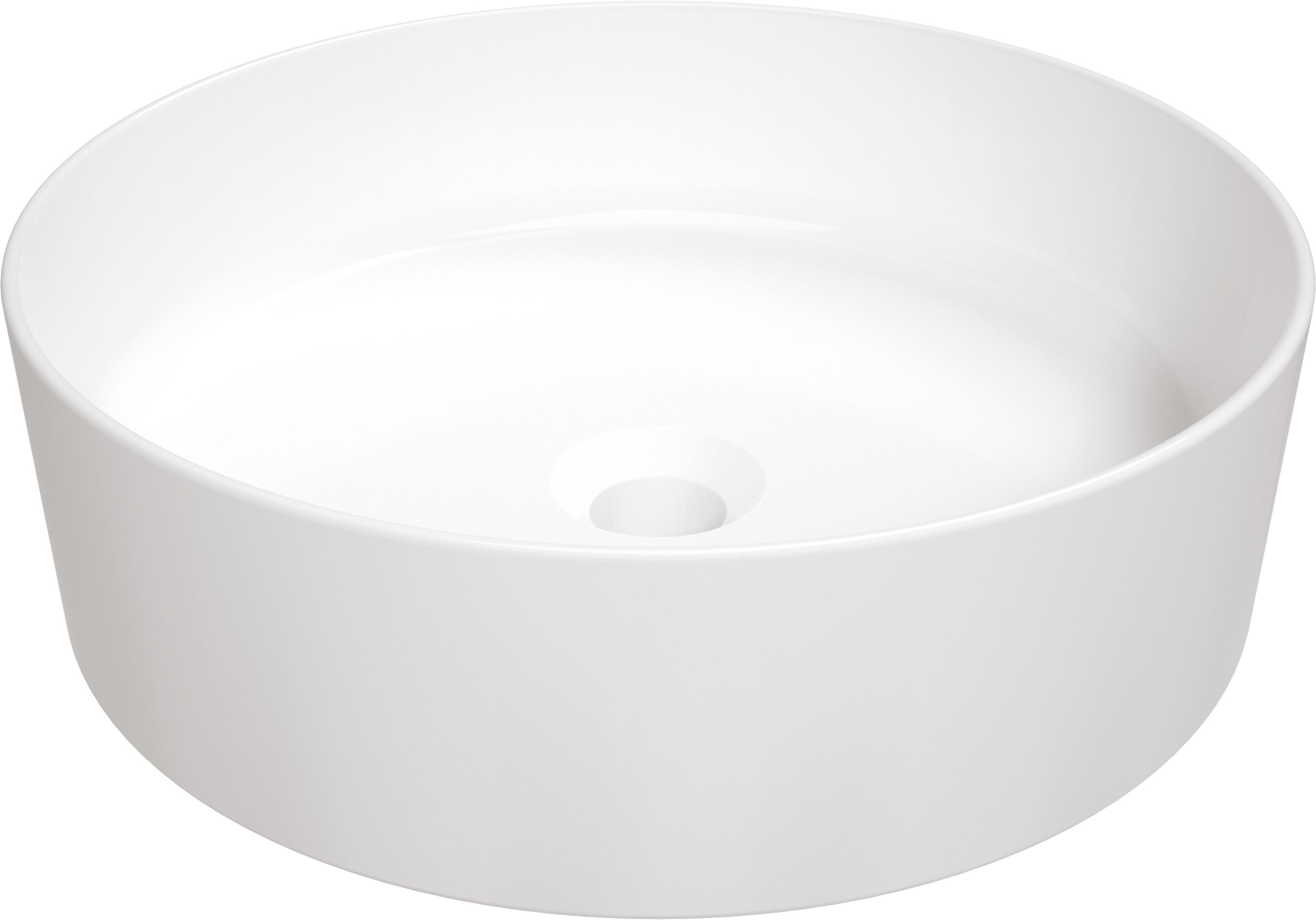 Deante Round lavabo 40x40 cm circular sobre encimera blanco CGR_6U4S