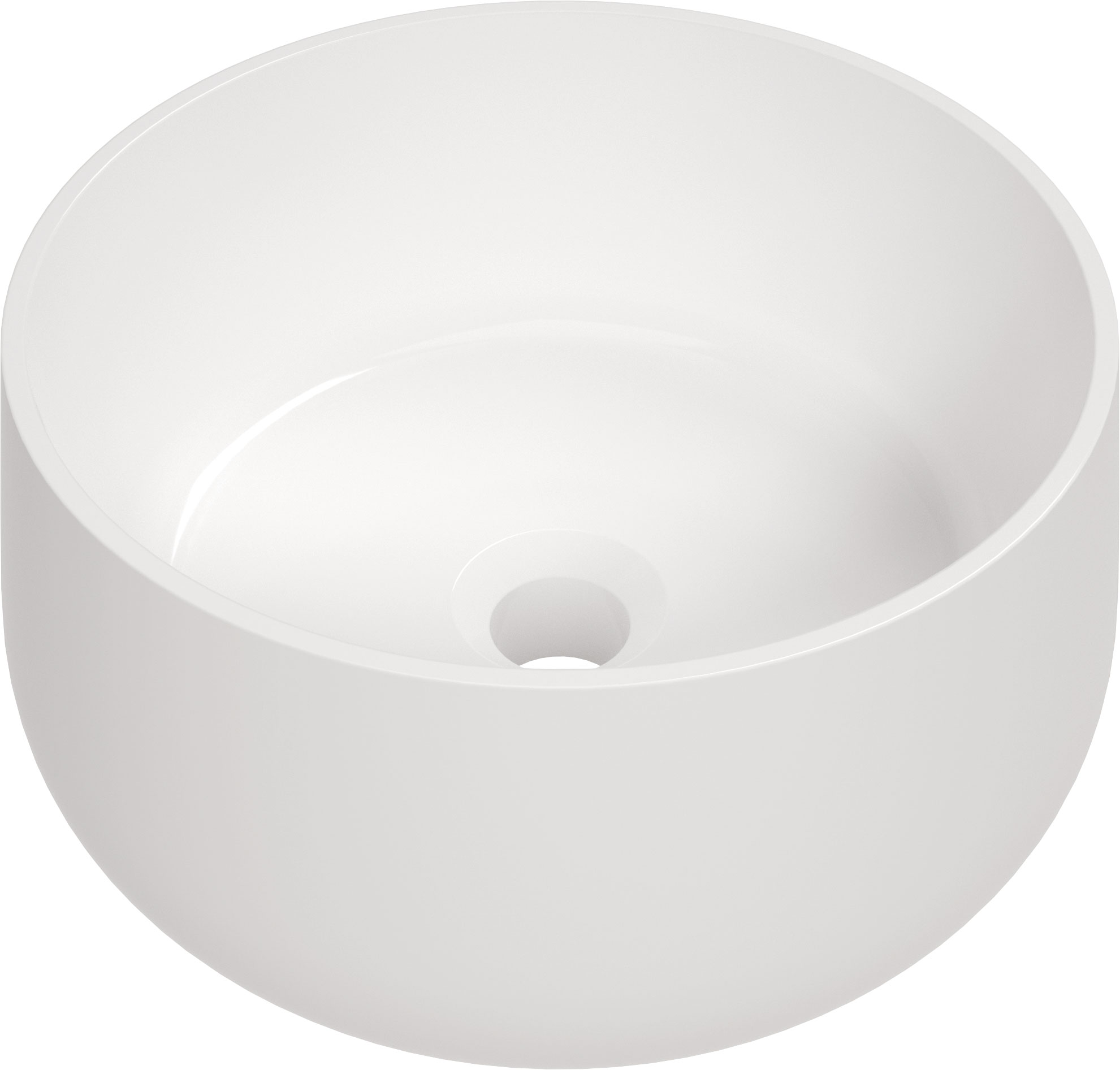 Deante Arnika lavabo 35.3x35.3 cm circular sobre encimera blanco CGN_6U33
