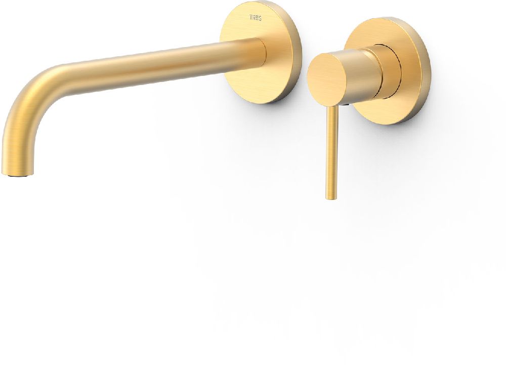 Tres Study grifo para lavabo empotrado oro 26230022OM