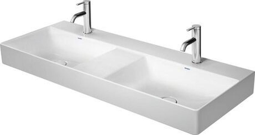 Duravit DuraSquare lavabo 120x47 cm rectangular clásico-para mueble-doble blanco 23531200411