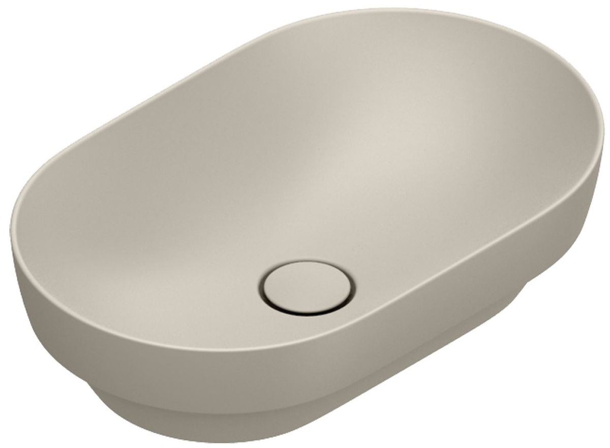 Catalano Sfera lavabo 55x35 cm oval empotrado marrón/beige mate 0524550029