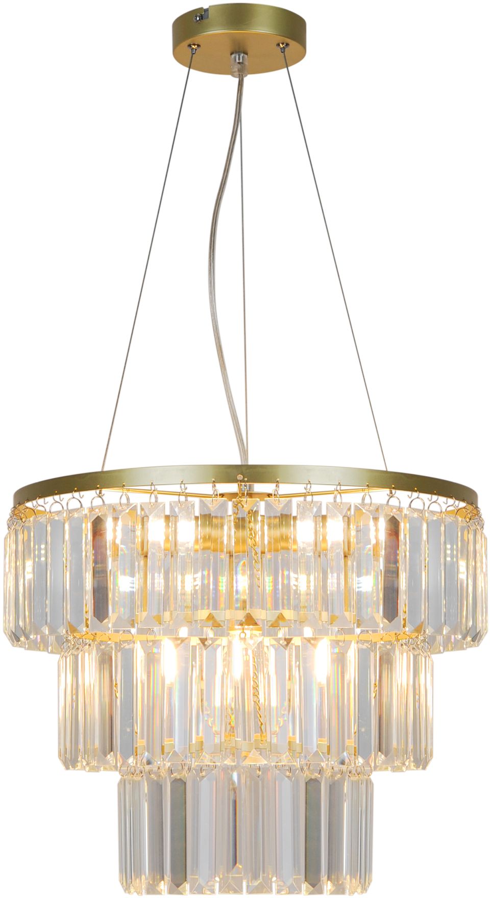 Zuma Line Tifanny lámpara colgante 4x40 W transparente-oro P17127-4-1GD