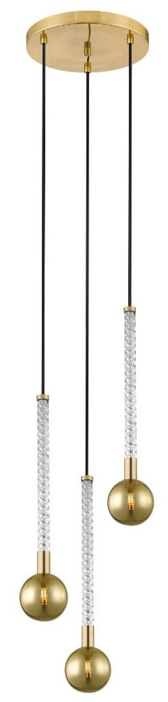 Zuma Line Mida lámpara colgante 3x6 W latón-oro P0583-03B-2GHF