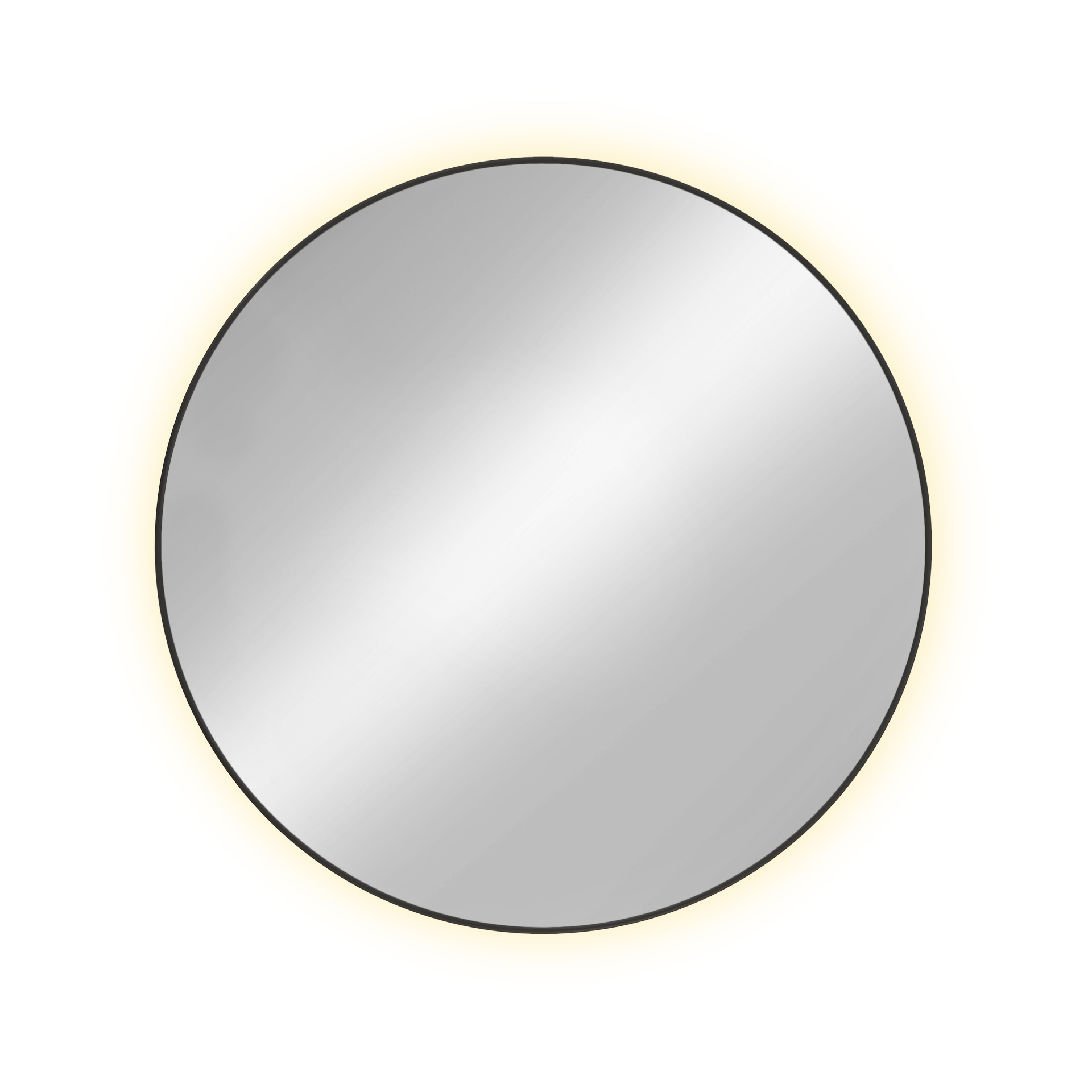 Baltica Design Tiny Border Bright espejo 50x50 cm circular con iluminación negro 5904107910444