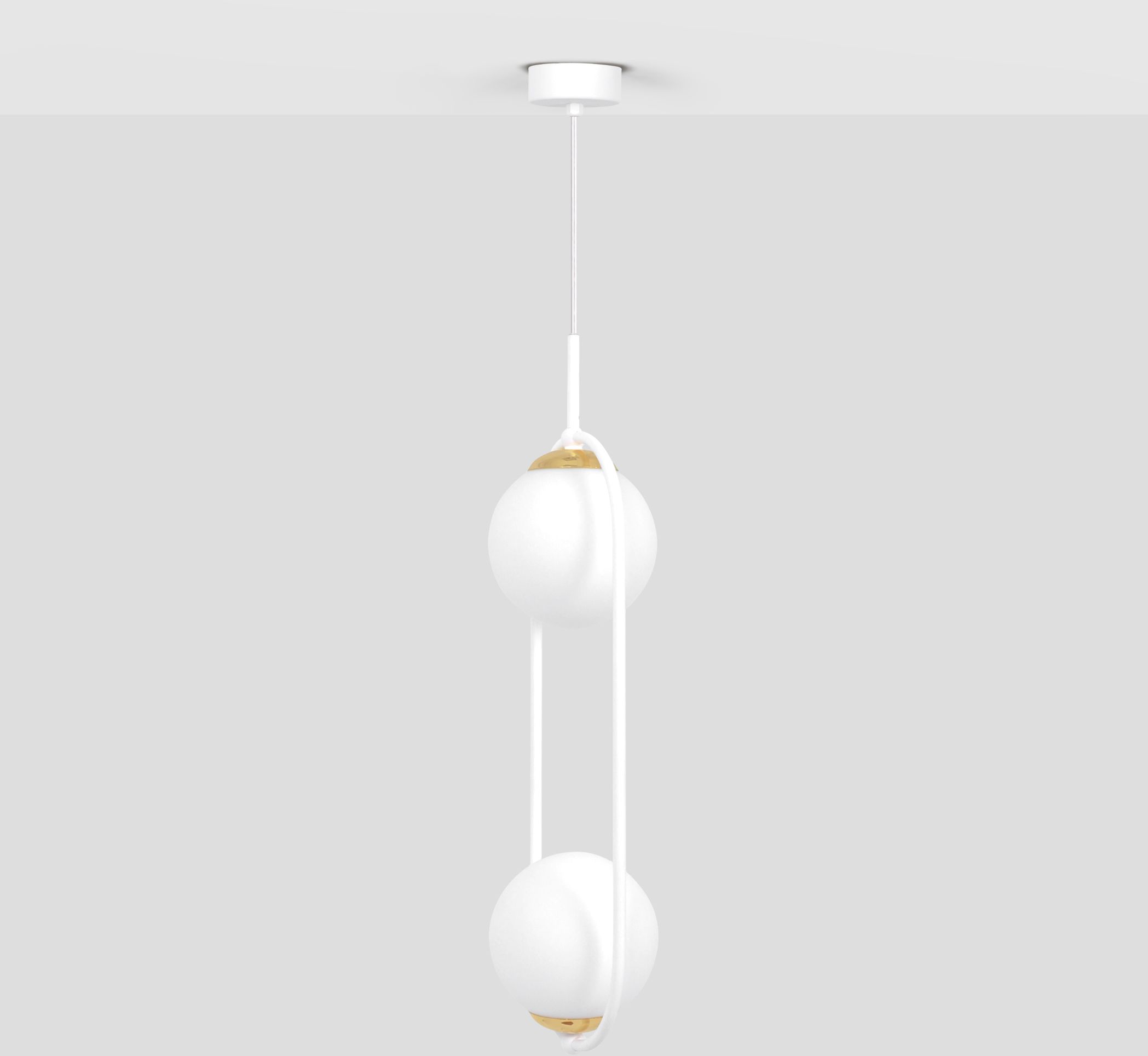Kaja Arlena lámpara colgante 2x40 W blanco-oro K-5301