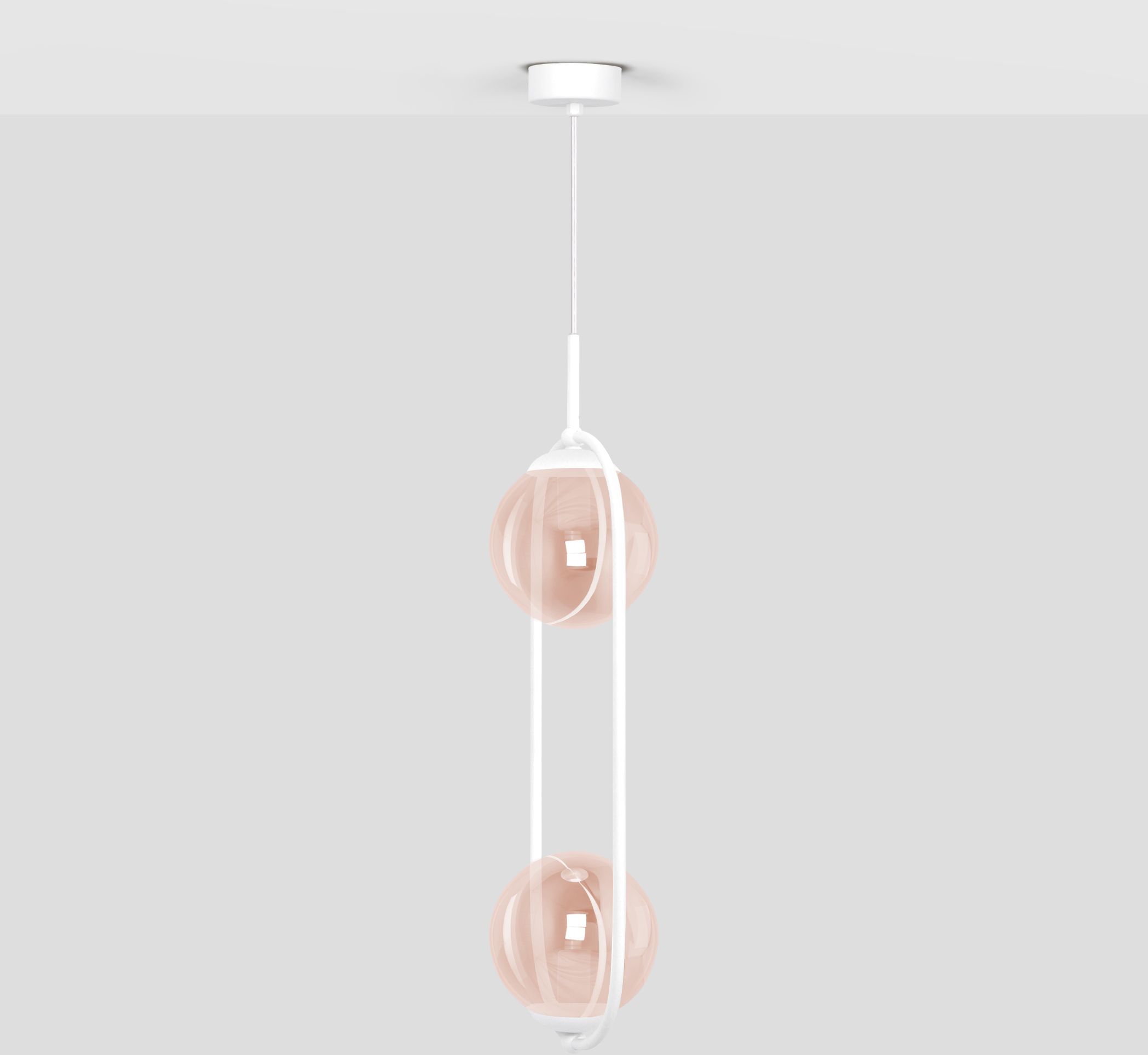 Kaja Arlena lámpara colgante 2x40 W blanco-ámbar K-5305