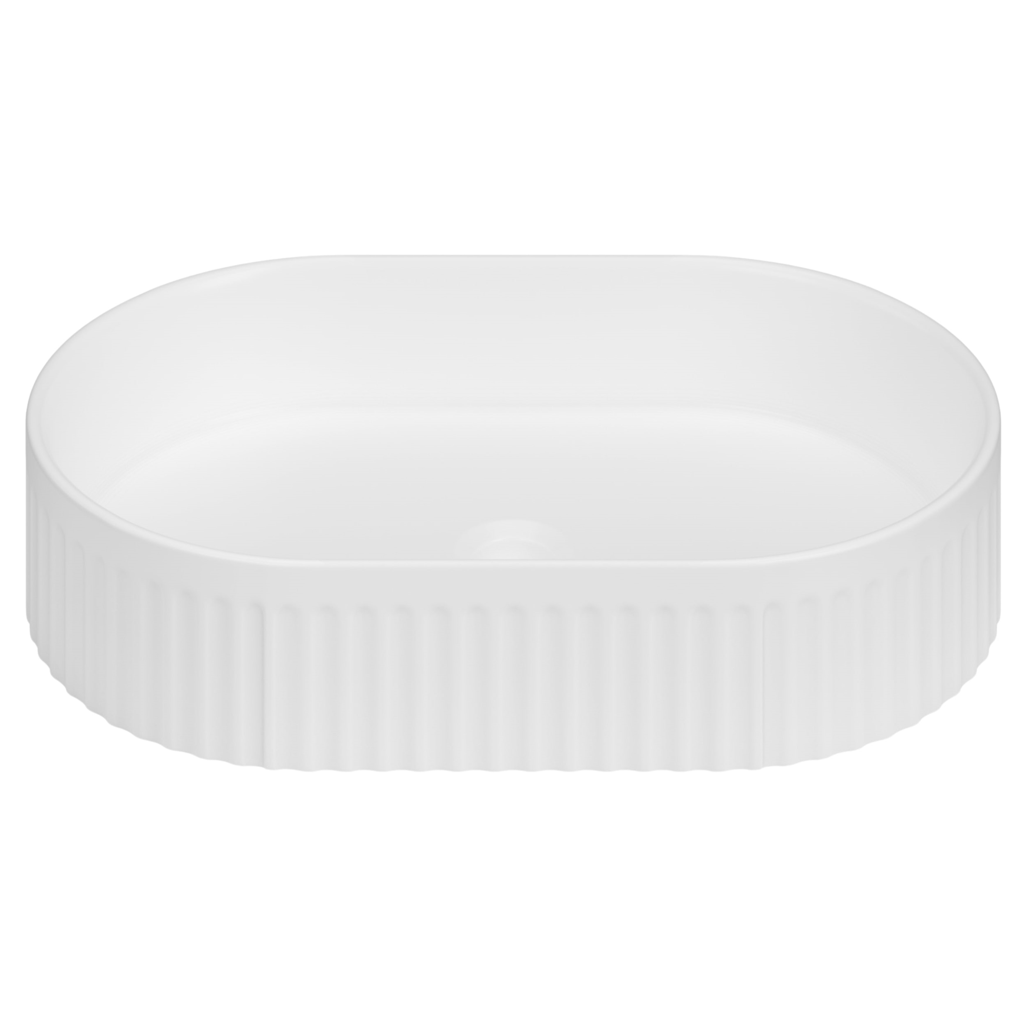 Invena Glamour lavabo 50x32 cm oval sobre encimera blanco CE-63-W01