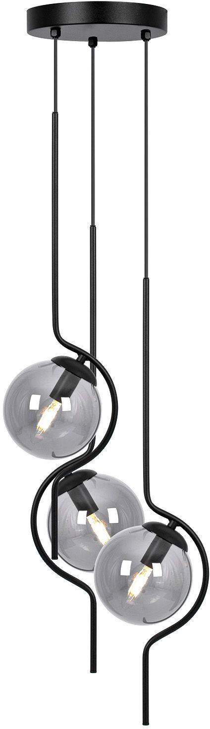 Kaja Neva lámpara colgante 3x40 W negro-grafito K-5333