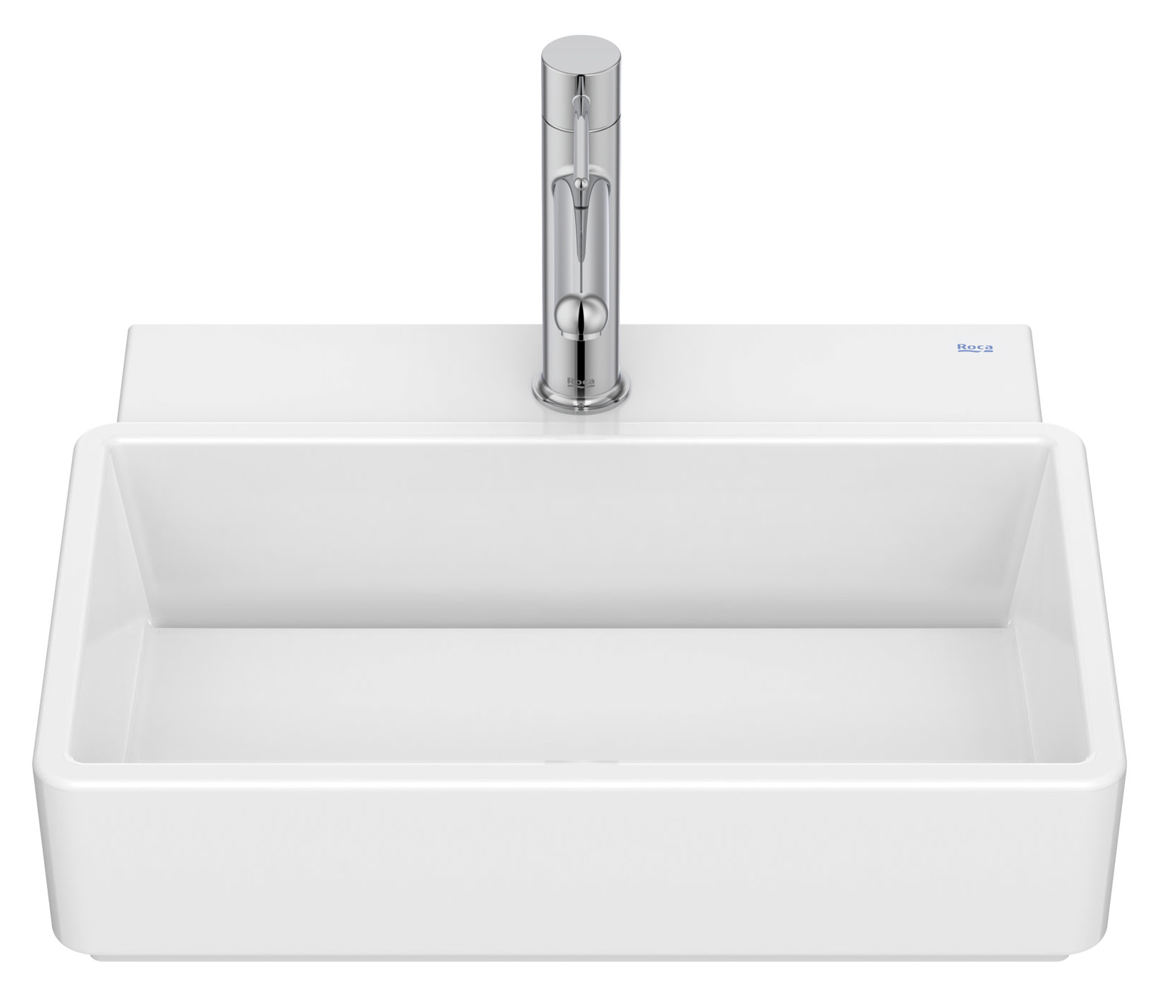 Roca Tura lavabo 45x36 cm rectangular para mueble-sobre encimera blanco A327690000