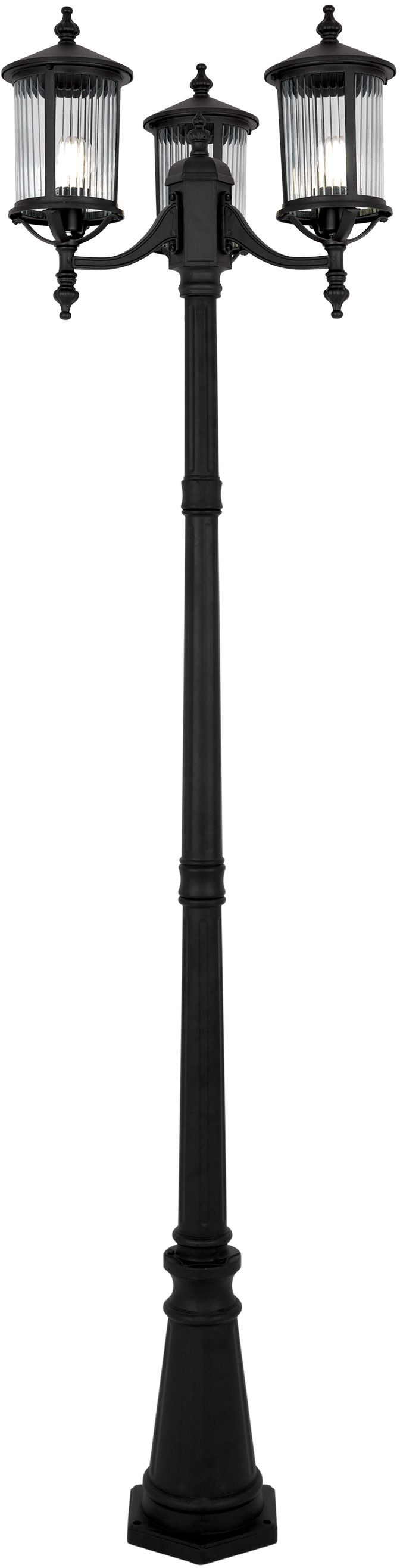 Kaja Miami lámpara de pie para exteriores 3x60 W negro K-8223