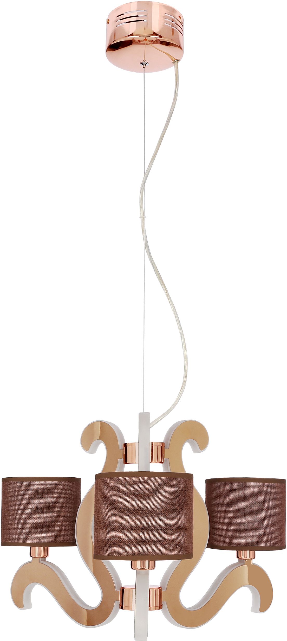 Candellux Ambrosia lámpara colgante 3x40 W cobre 33-33888