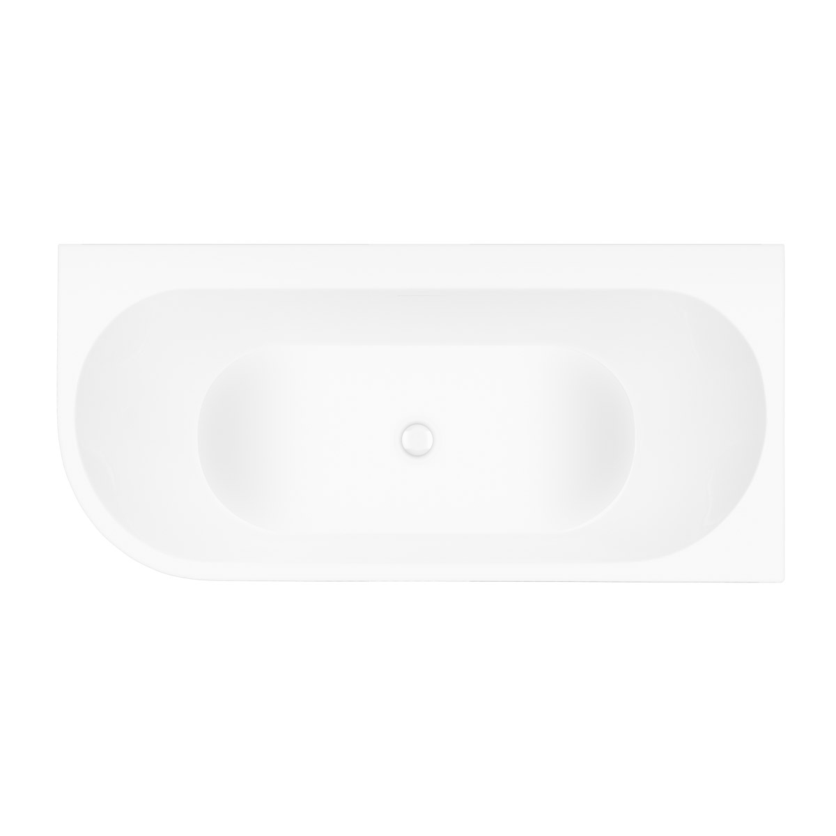 Conjunto bañera de esquina Oltens Hulda 11004000, embellecedor de tapón Oltens 09002000