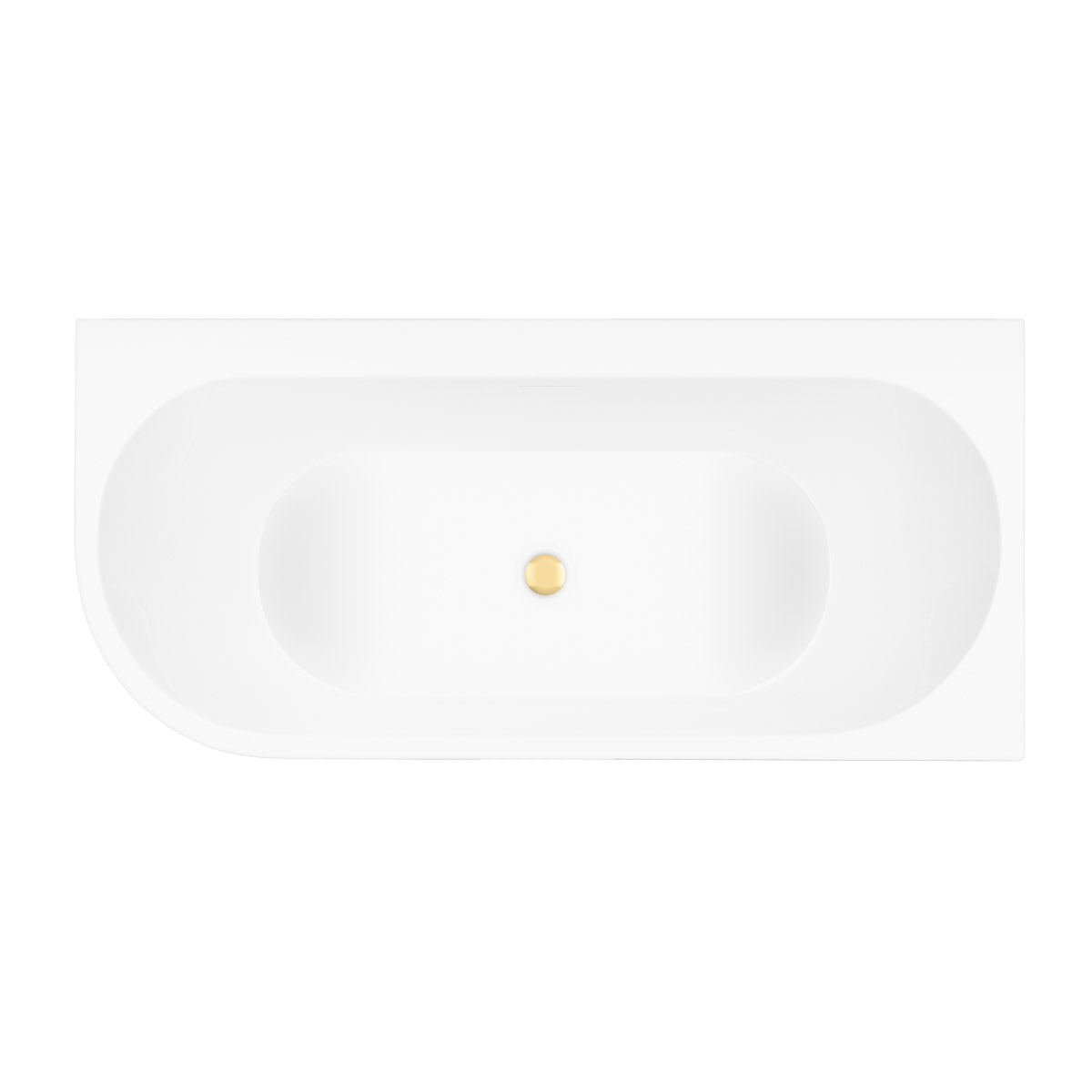 Conjunto bañera de esquina Oltens Hulda 11004000, embellecedor de tapón Oltens 09002800