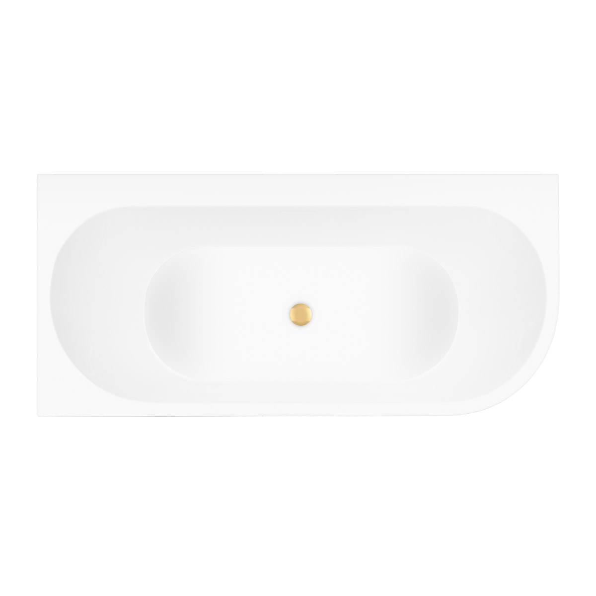 Conjunto bañera de esquina Oltens Hulda 11005000, embellecedor de tapón Oltens 09002810