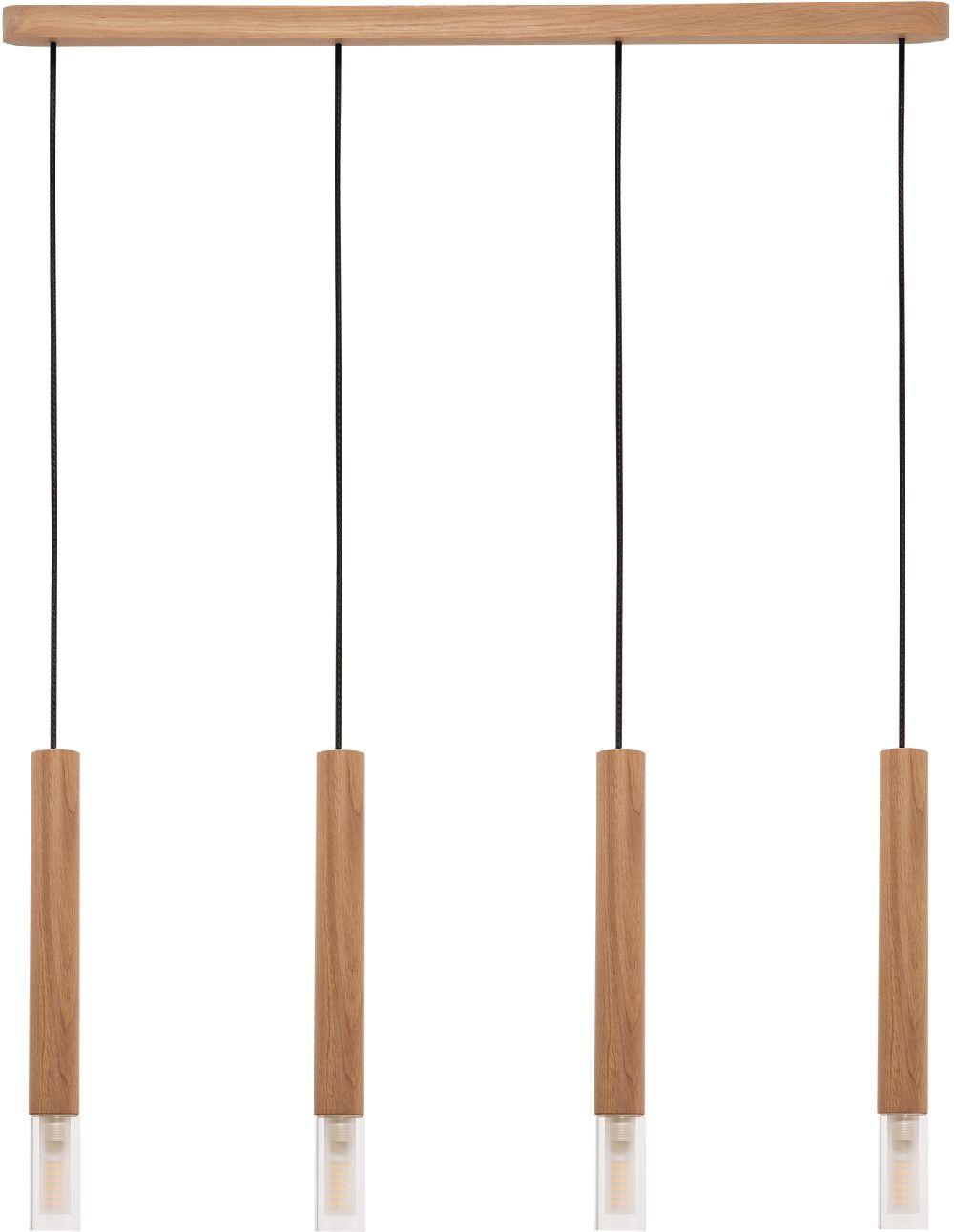 Zuma Line Madera lámpara colgante 4x28 W marrón 8620403