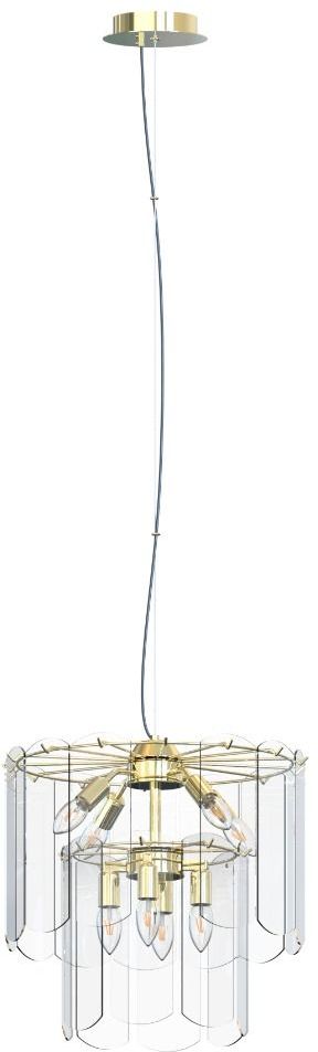 Zuma Line Nira lámpara colgante x40 W transparente-oro MD3523-8M-EGN