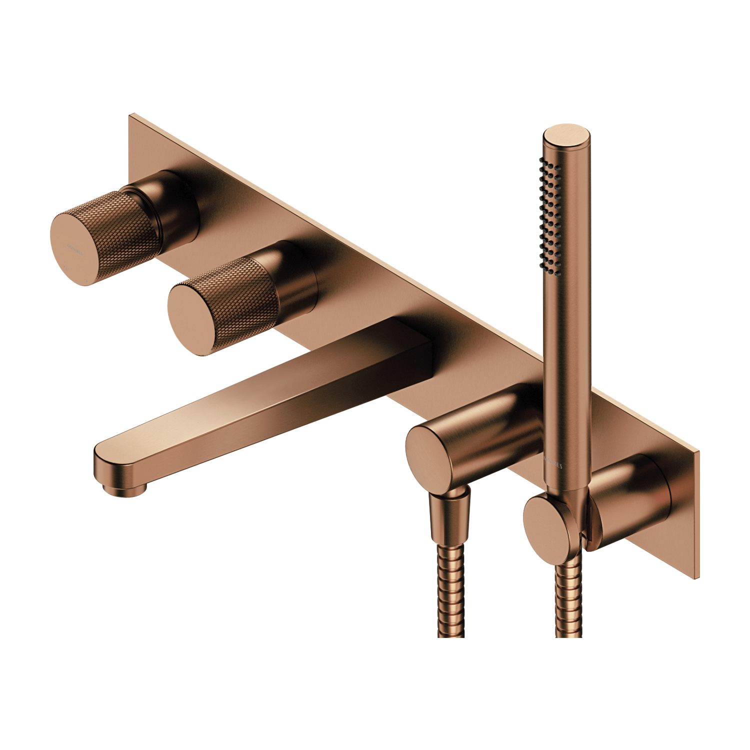 Omnires Contour grifo de bañera y ducha empotrado cobre CT8037/1CPB