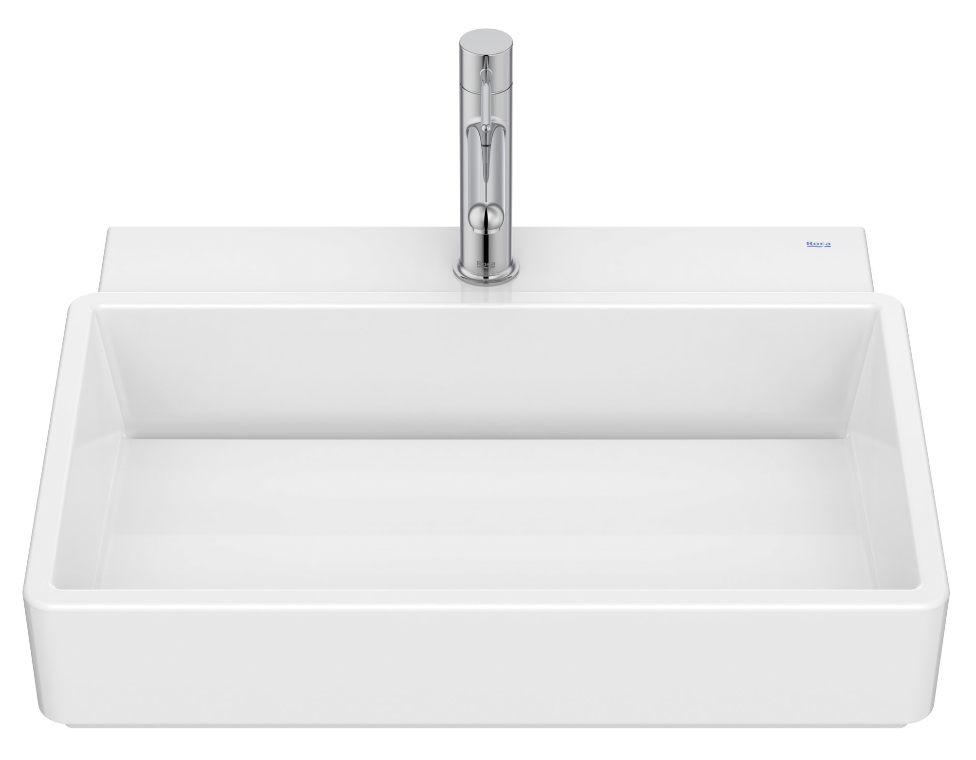 Roca Tura lavabo 55x43 cm rectangular sobre encimera blanco A327693000