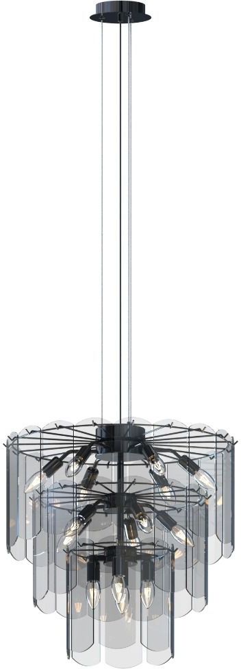 Zuma Line Nira lámpara colgante x40 W negro-humado MD3523-14L-EBCN