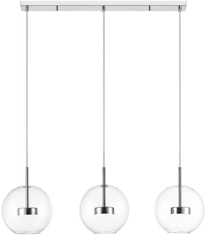 Zuma Line Enceladus lámpara colgante 3x5 W cromo-transparente P0428-03J-B5AC