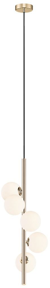 Zuma Line Arcturus lámpara colgante 5x4 W blanco-oro P0574-05E-F7AA