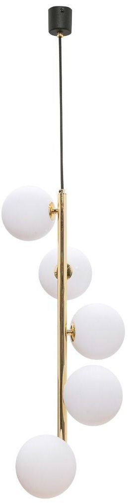 Zuma Line Ali lámpara colgante 5x40 W blanco-negro-oro 5648