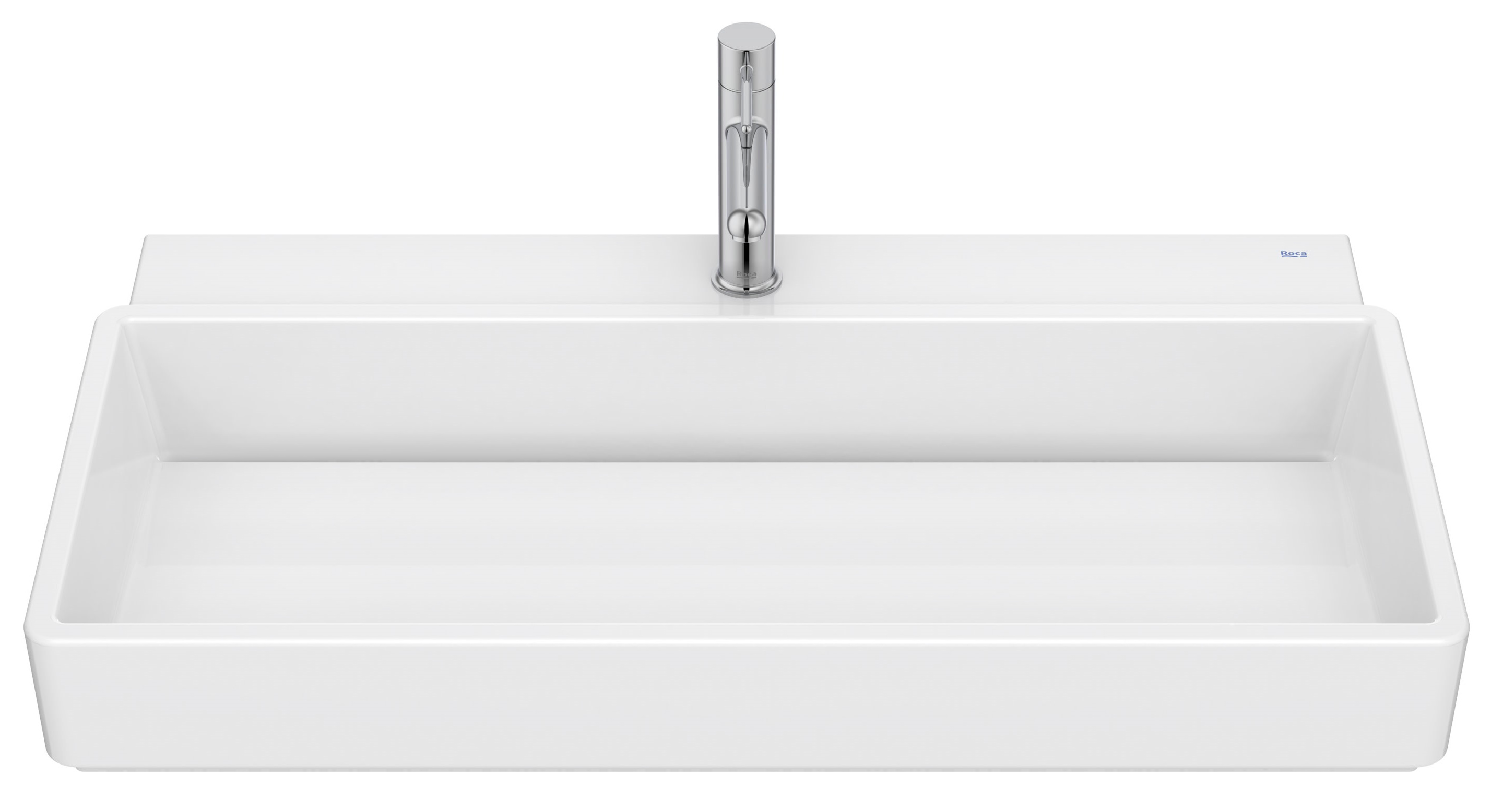 Roca Tura lavabo 80x43 cm rectangular para mueble-sobre encimera blanco brillante A327695S00