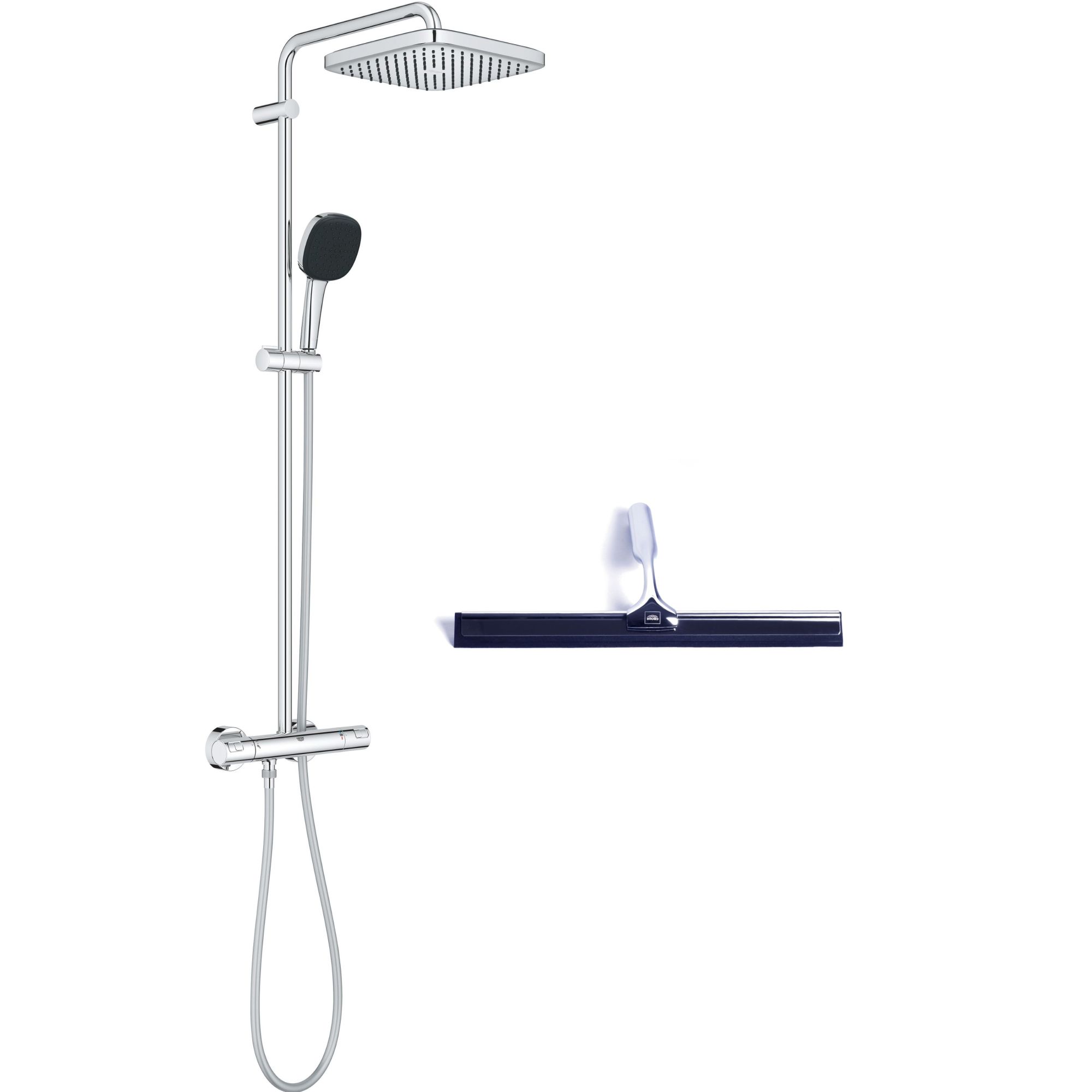 Conjunto conjunto de ducha Grohe Vitalio Comfort 26696001, escobilla limpiacristales Grohe 4067393055617