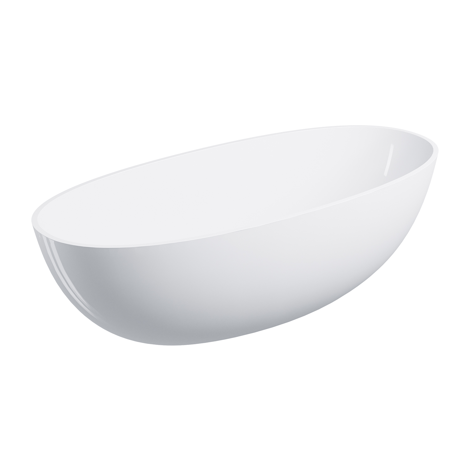 Omnires Shell M+ bañera exenta 175x78 cm oval blanco SHELL175WWBP