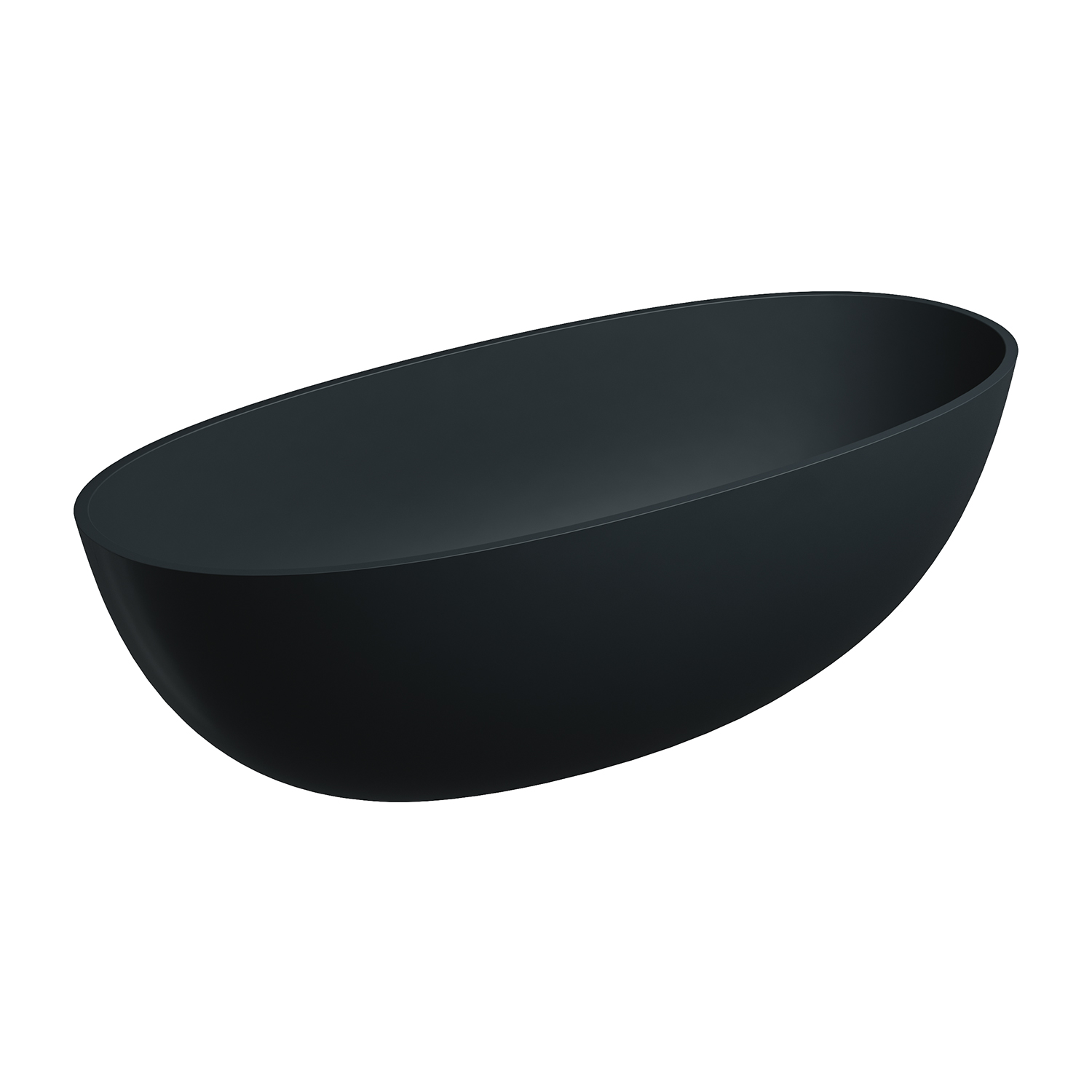 Omnires Shell M+ bañera exenta 175x78 cm oval negro SHELL175WWBLV