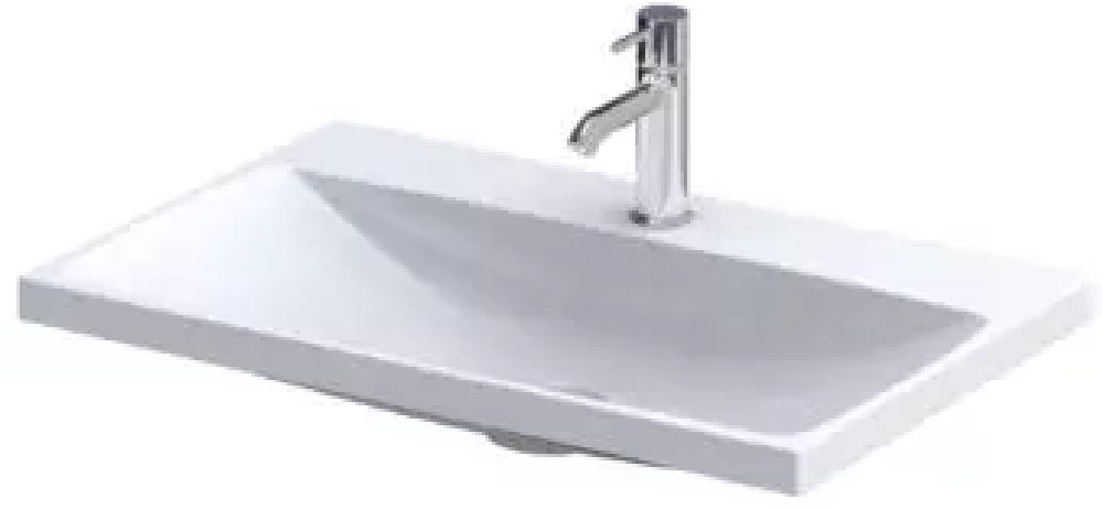 Oristo Compact lavabo 60x38 cm rectangular para mueble blanco brillante UME-C-ET-60-92