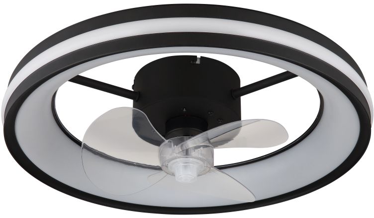 Globo Lighting Gatian lámpara de techo con ventilador 1x30 W negro 03651