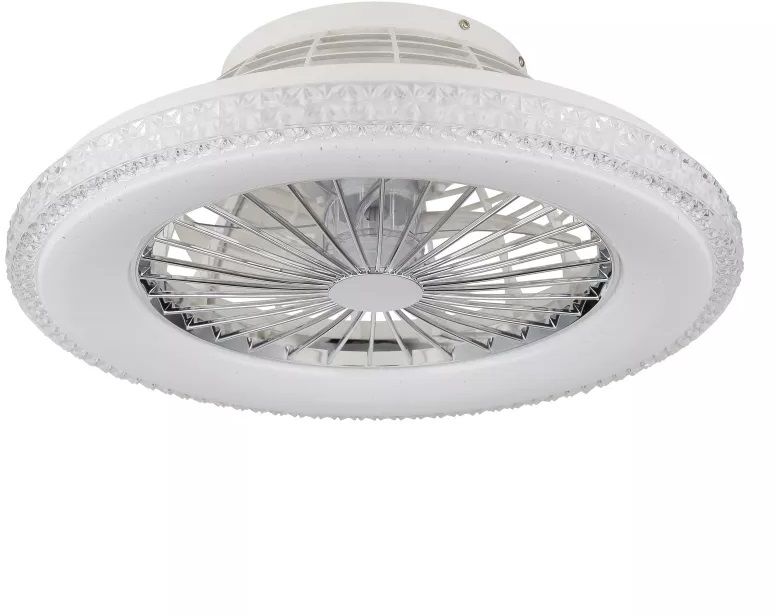 Globo Lighting Corusso lámpara de techo con ventilador 1x40 W blanco-cromo 03654